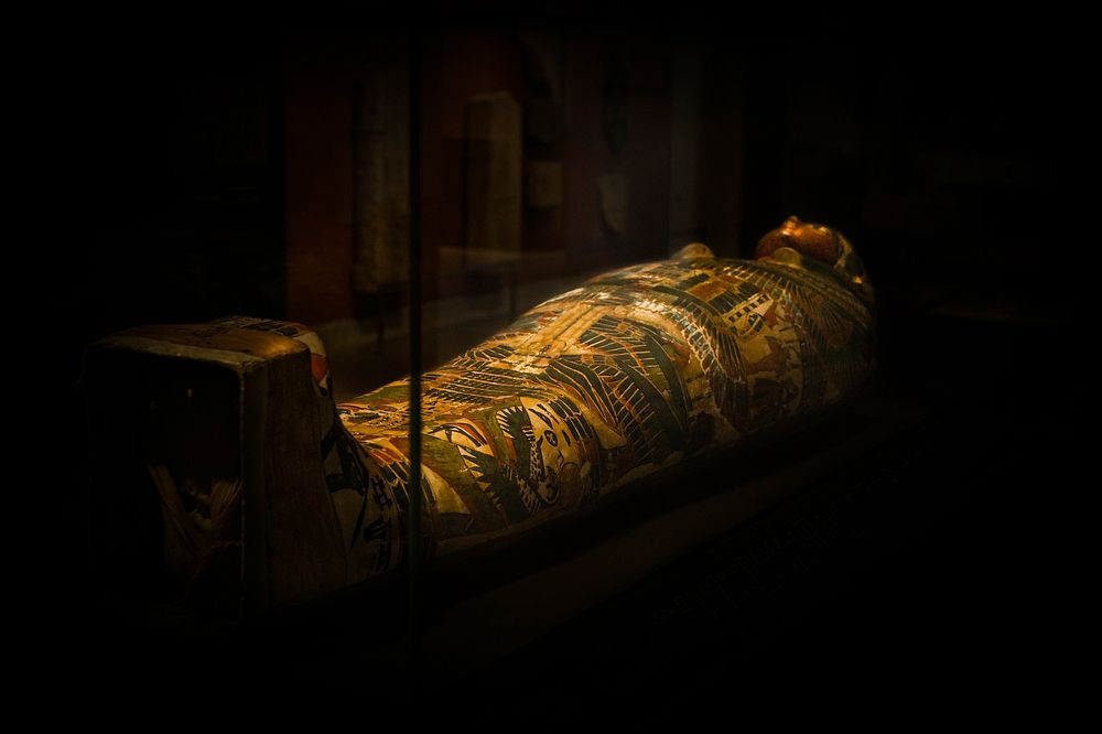 Free mummy coffin image, public domain history CC0 photo.
