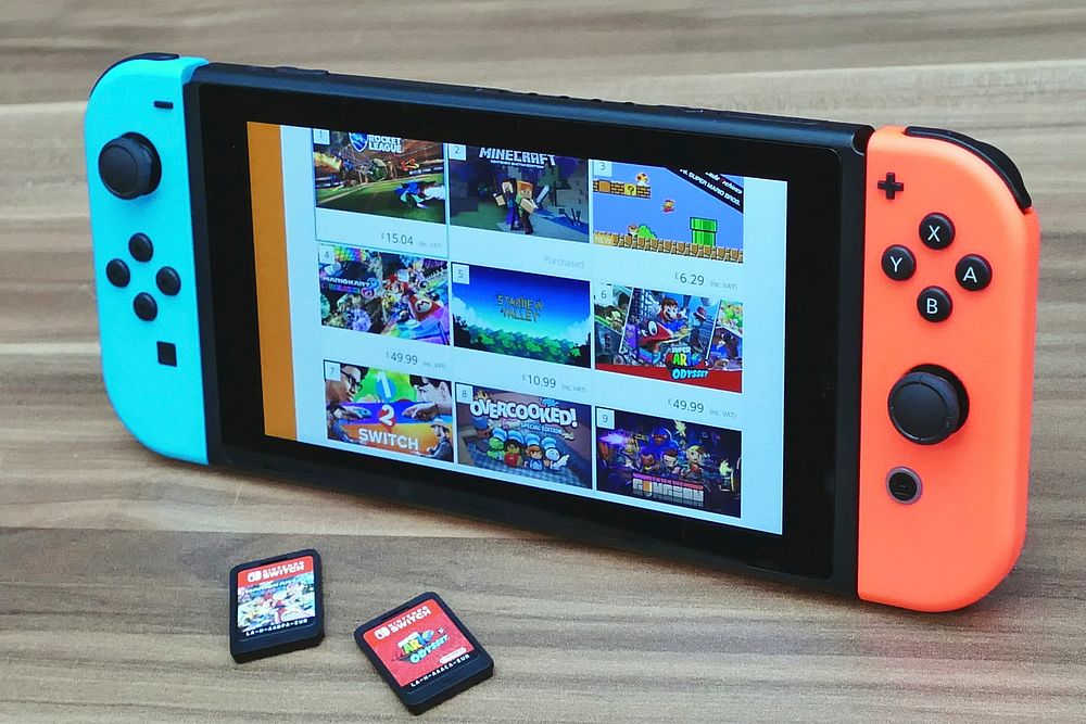 Nintendo Switch portable console, location unknown, 11 October 2021.