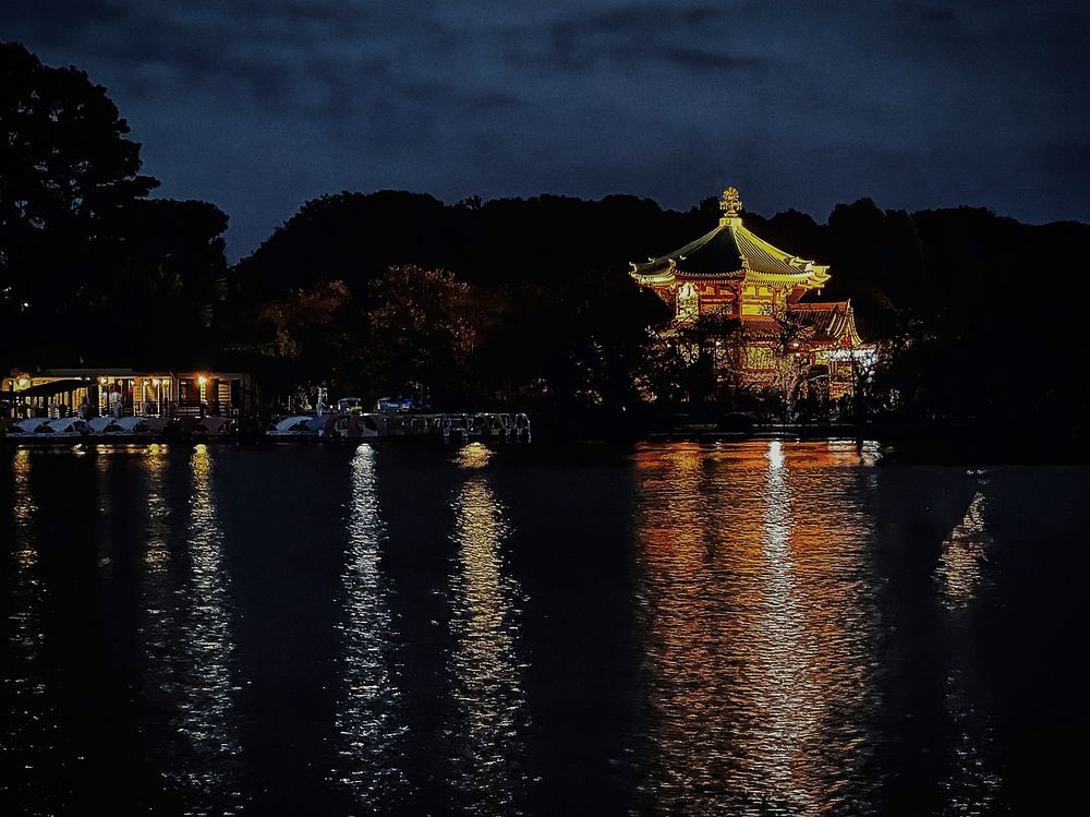 Bentendo at Night, Shinobazu Pond, Tokyo, Japan