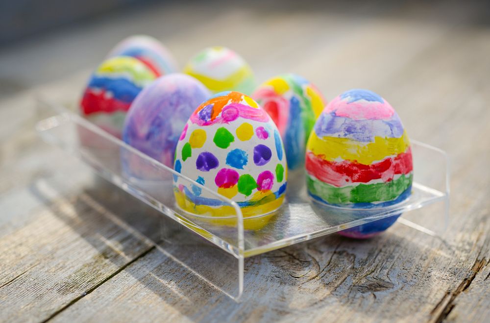 Free painted eggs image, public domain Easter CC0 photo.