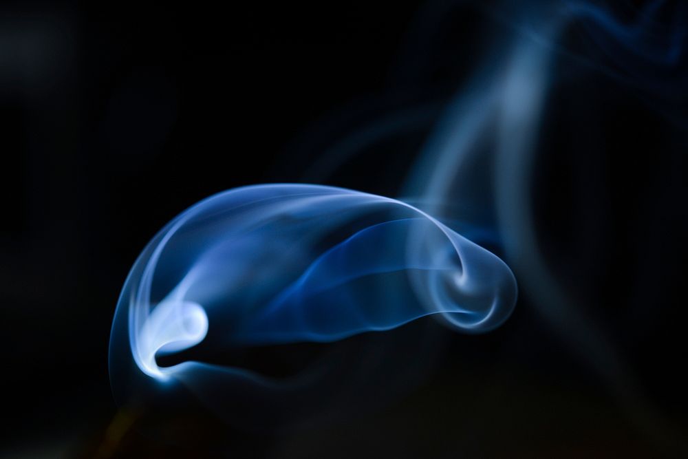 Blue smoke background, free public domain CC0 image.