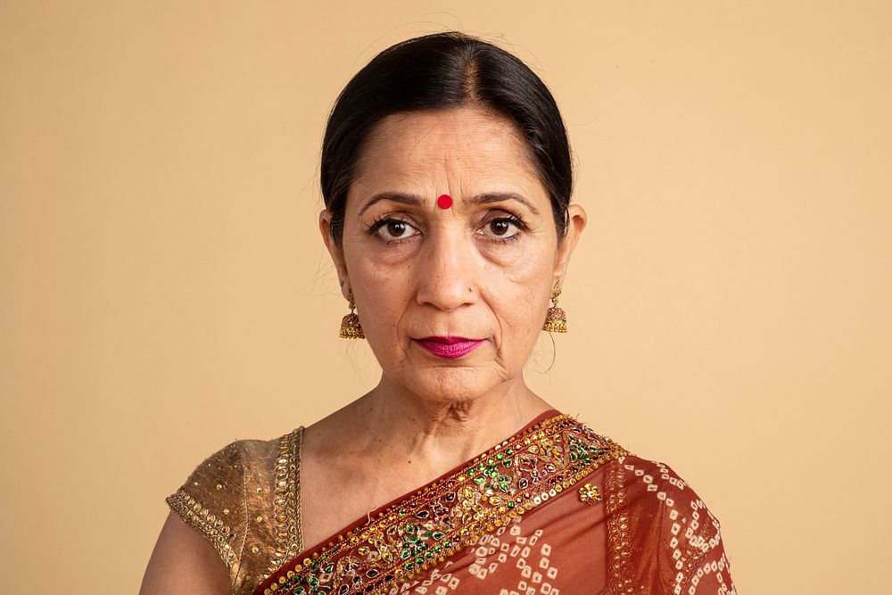 Indian woman in a traditional saree 