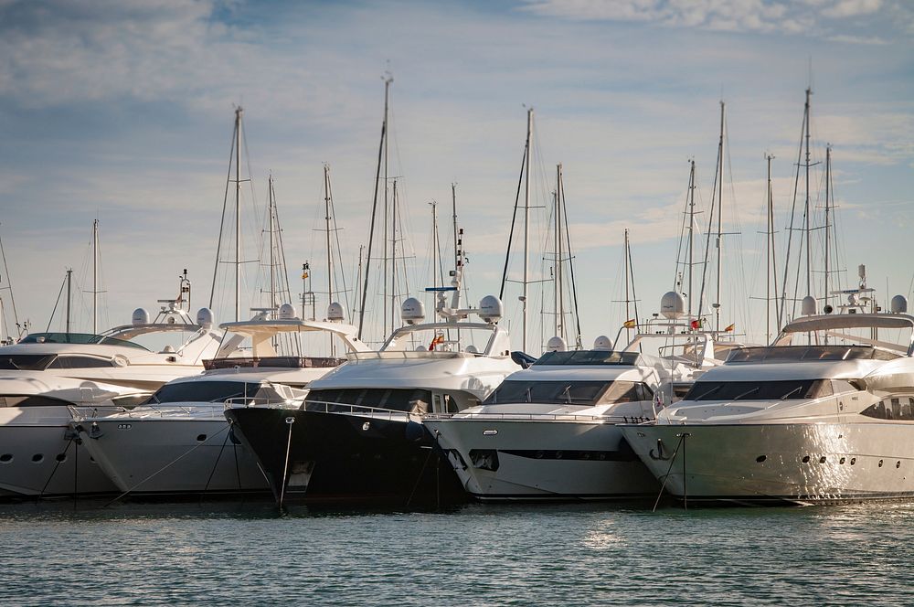 Free yacht at dock image, public domain CC0 photo.