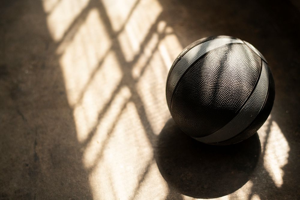 Close up of a medicine ball in a gym