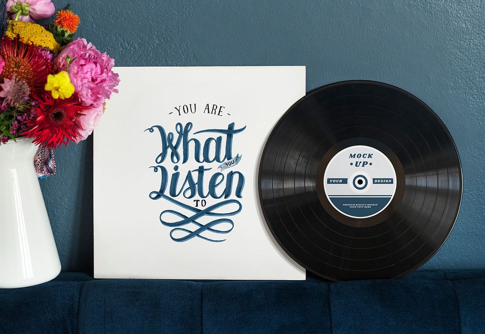 You are what you listen to vinyl mockup