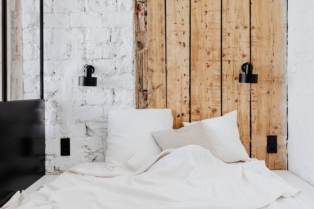 Cozy wooden minimal room decor