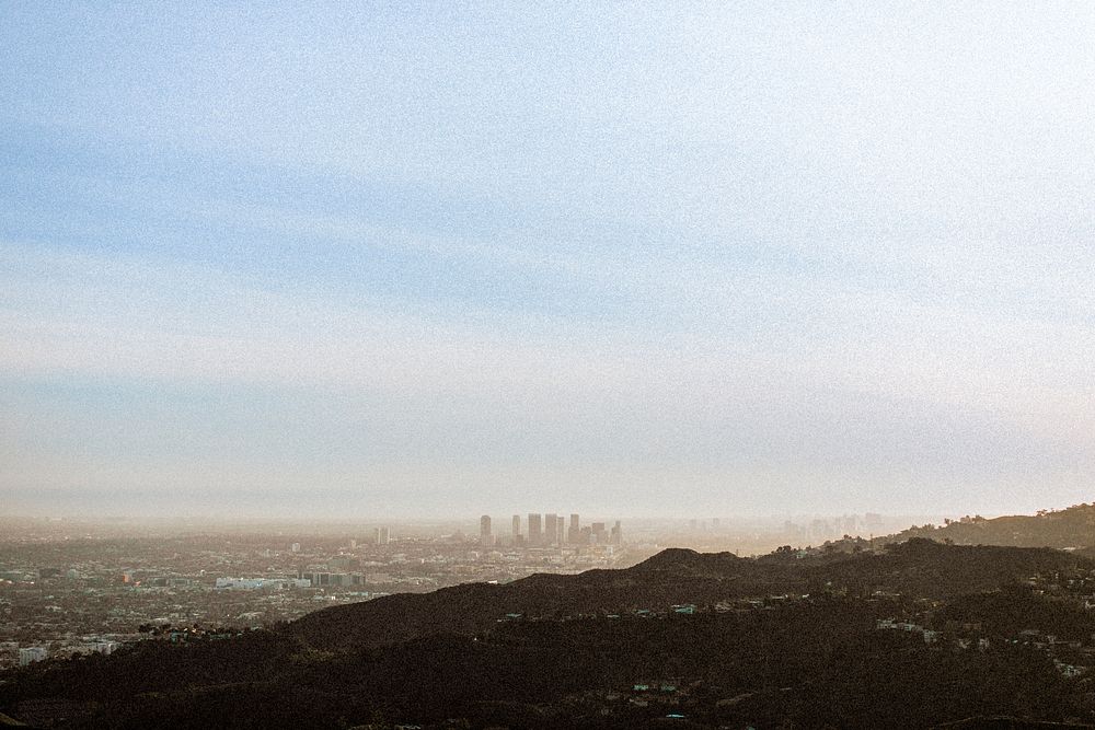 View of the valley of Los Angeles, California