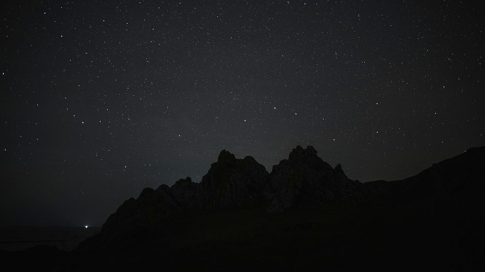 Nature desktop wallpaper background, starry nigh over the hills in Jersey