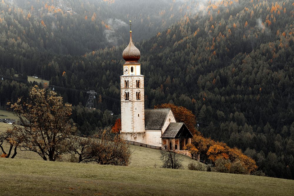 Church by the forest in Italy