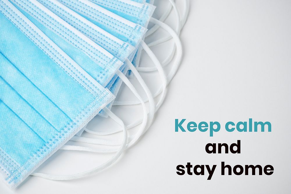 Keep calm and stay home coronavirus pandemic banner