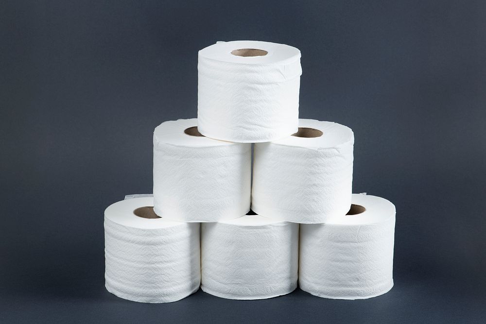 Stack of toilet paper