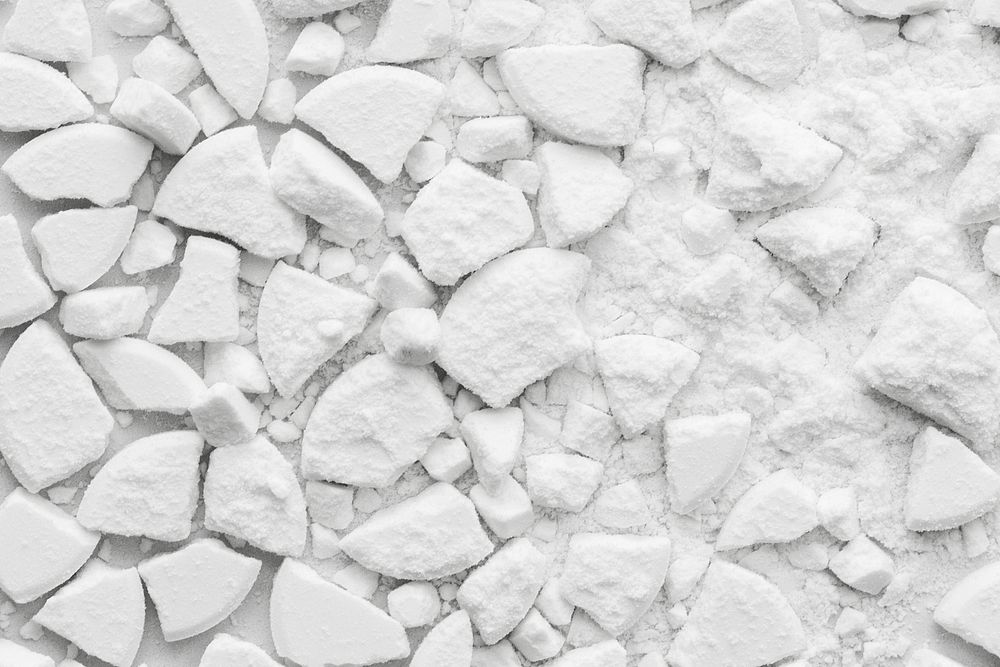 White dried color powder texture background