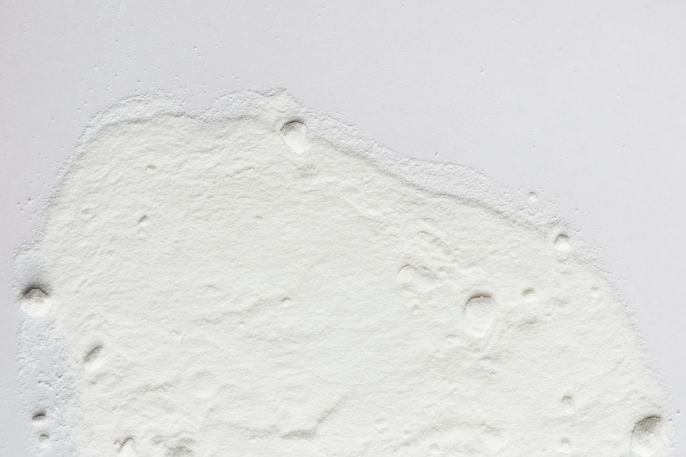 White dried color powder texture background