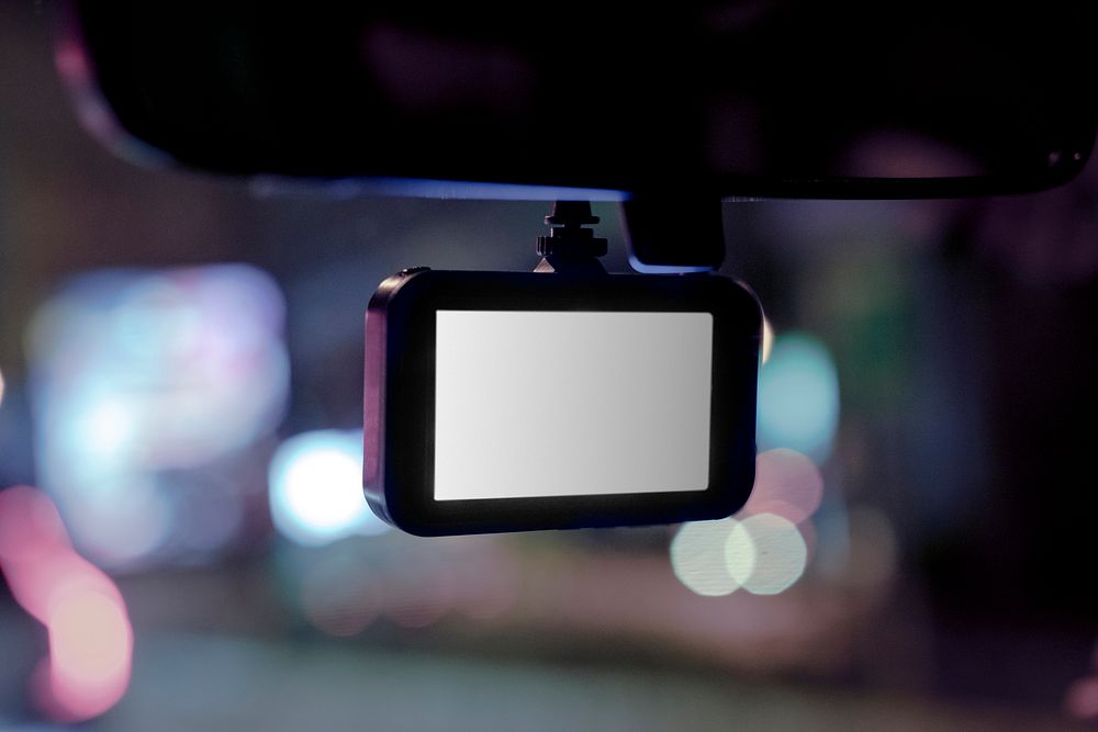 Rear view camera screen in a car