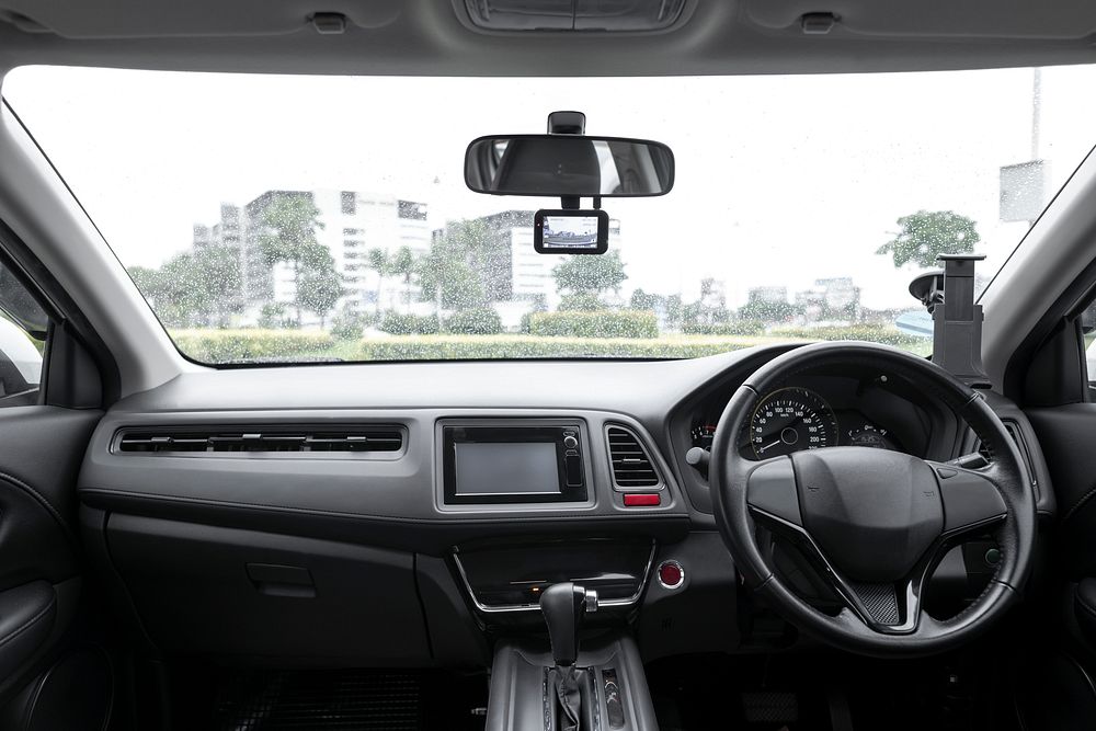 Dashboard and steering wheel of a smart car
