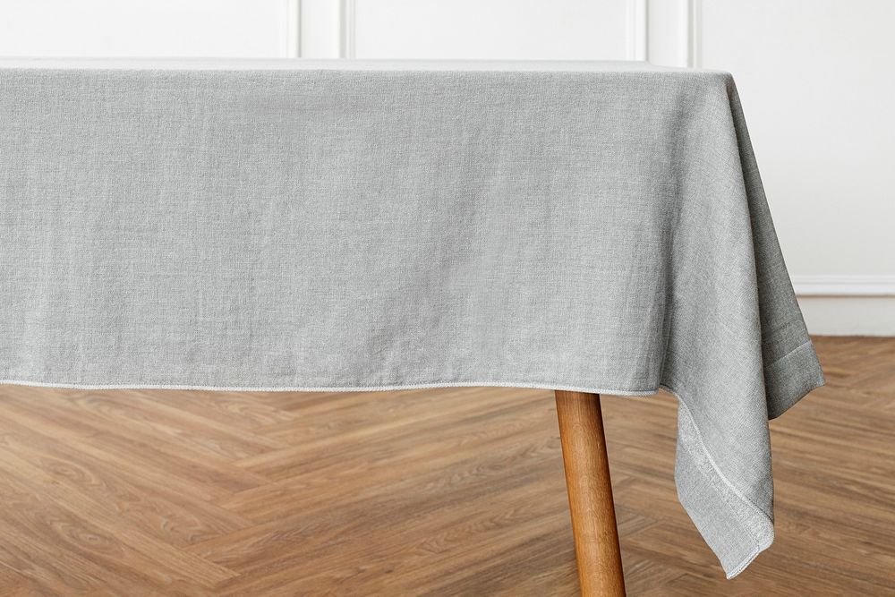 Tablecloth mockup psd in dining room