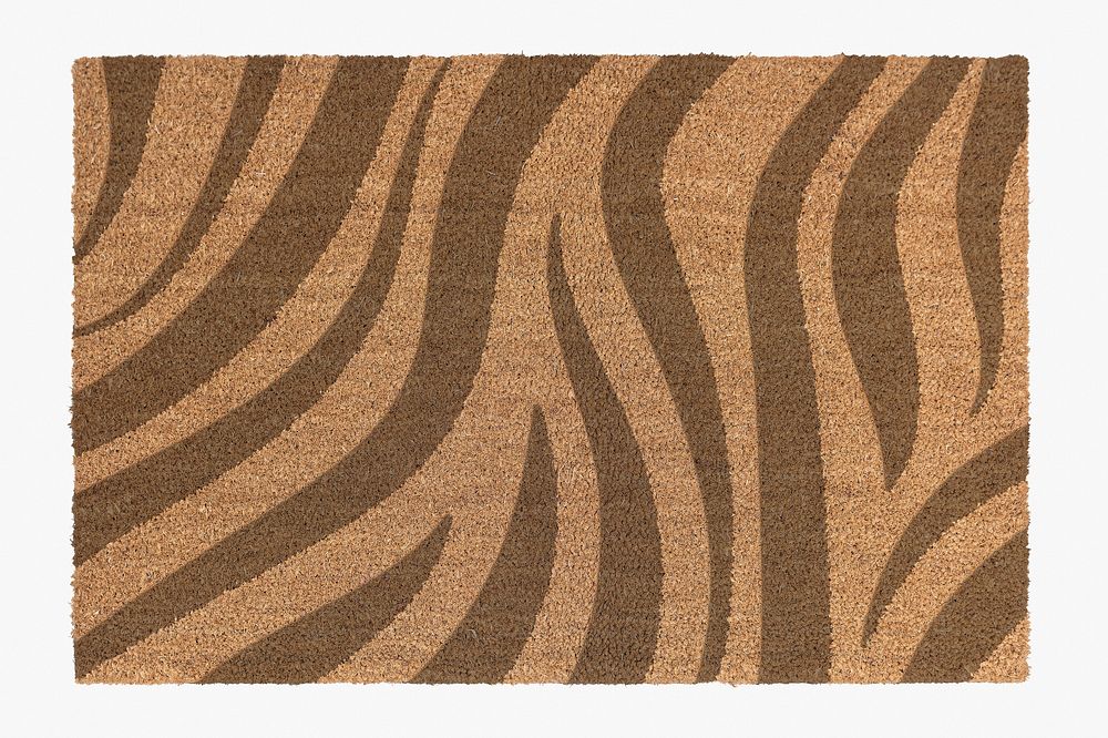 Door mat mockup psd zebra printed pattern room essential