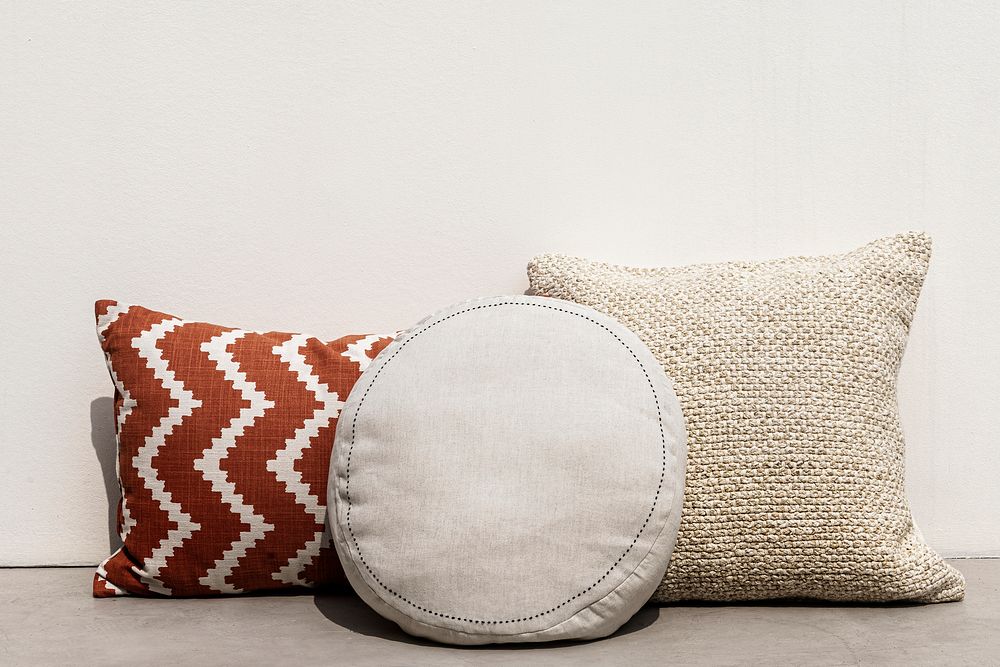 Printed cushions mediterranean interior design