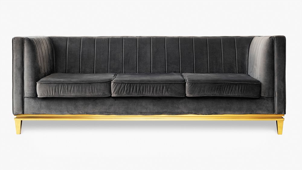 Modern sofa psd mockup living room furniture 