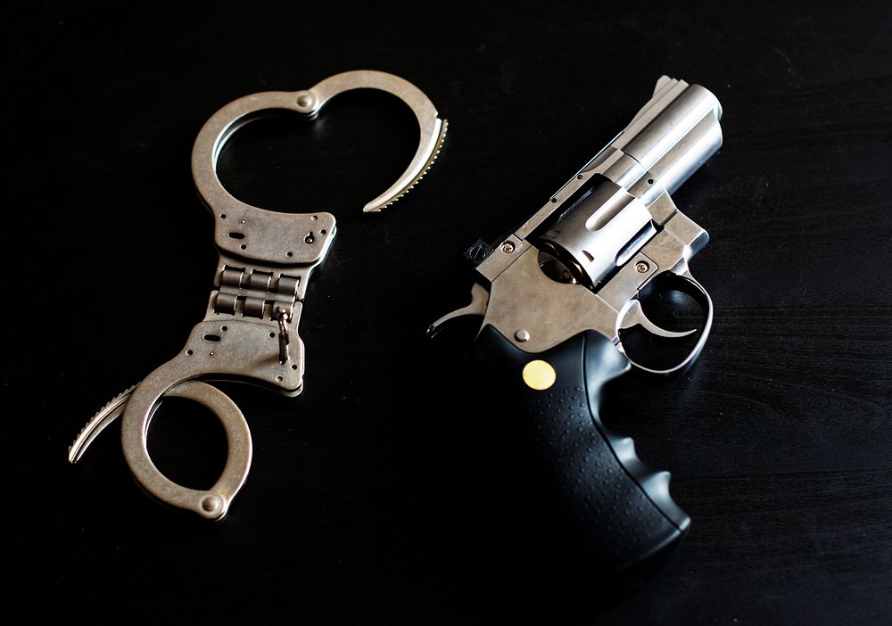 Stormy Wallpaper with Close Handcuffed Man Stock Image - Image of handcuffs,  concept: 132574011