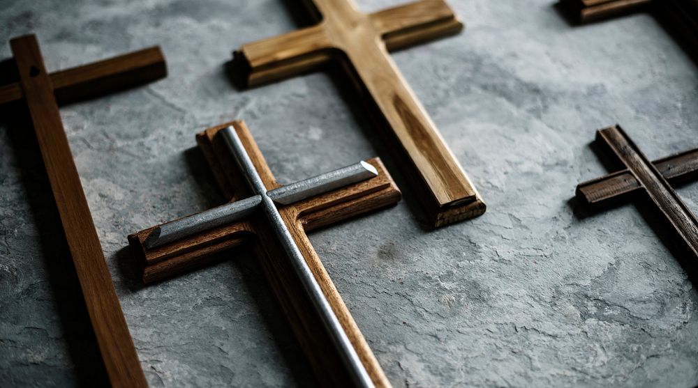 Christian wooden crosses