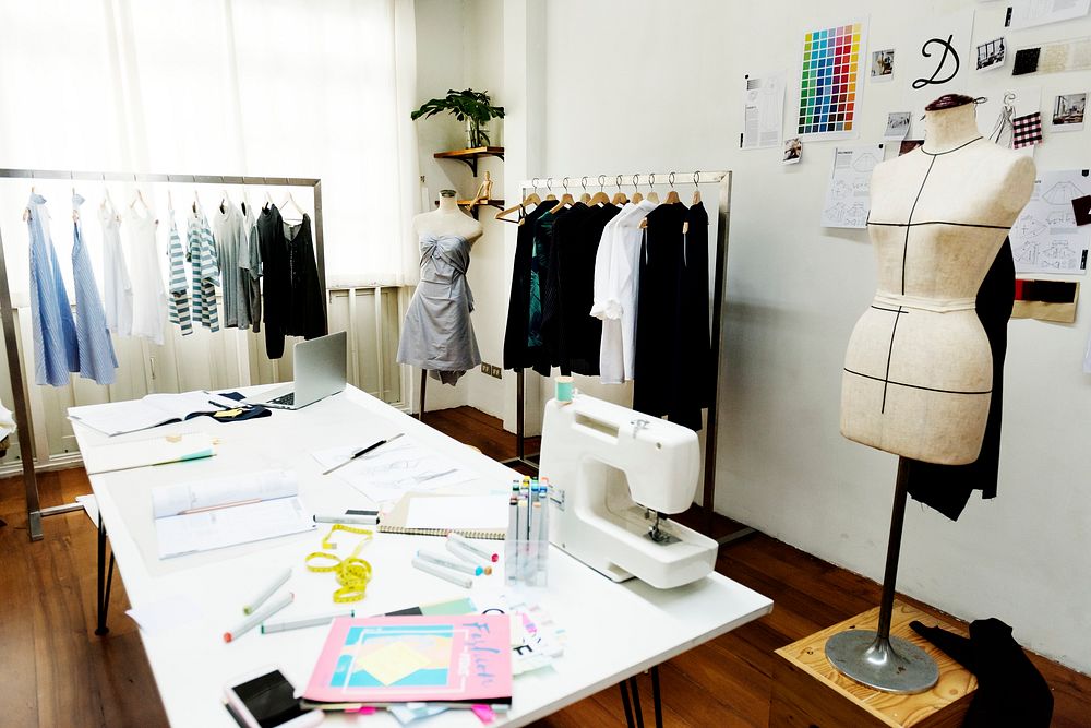 A workplace of fashion designer