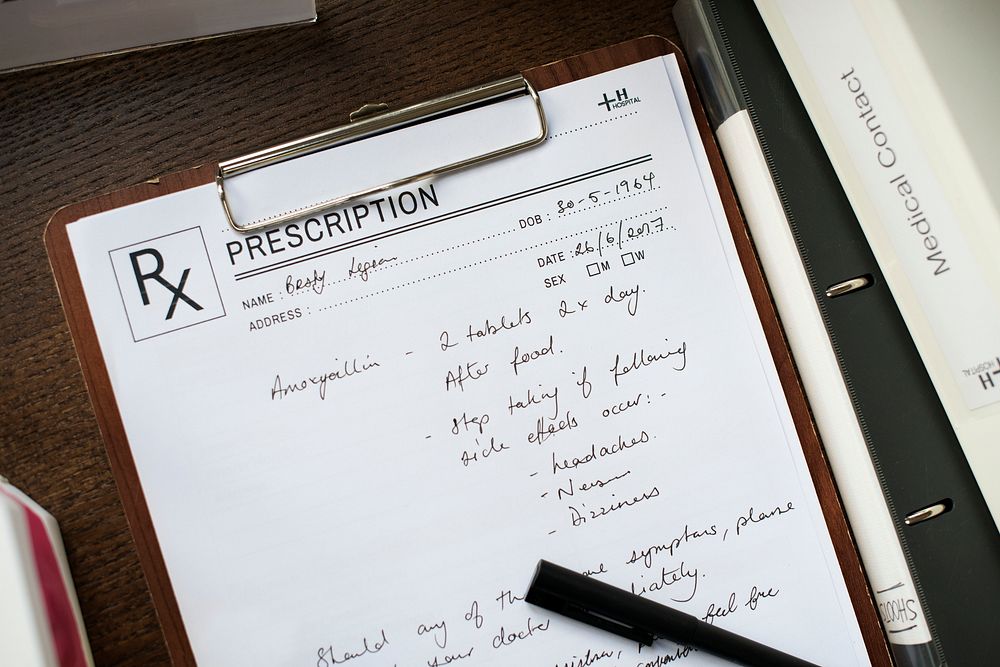 Doctor wrote a patient prescription