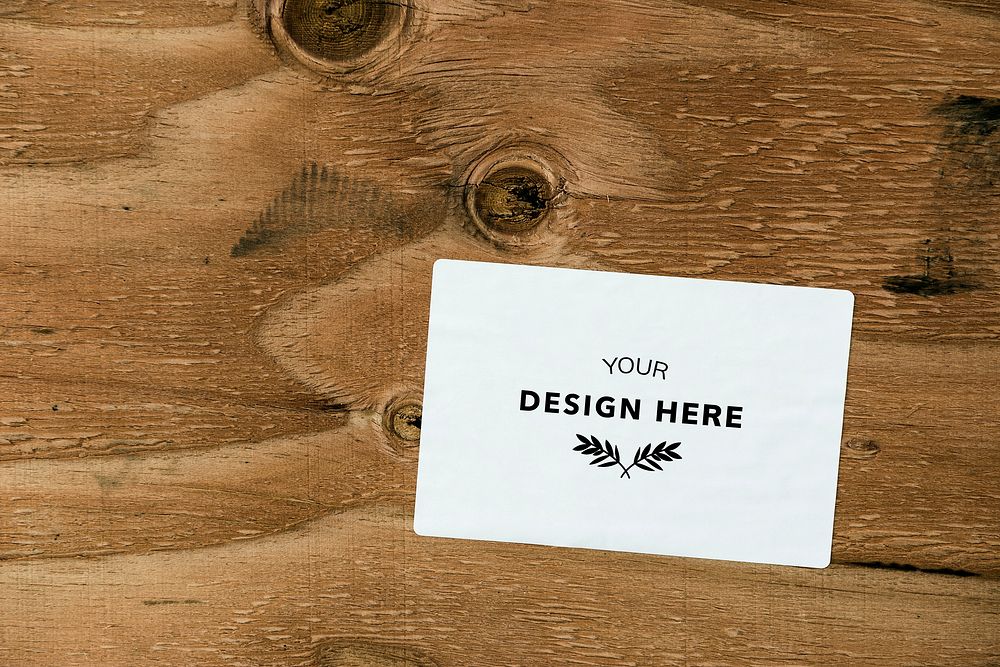 Design space on business name card