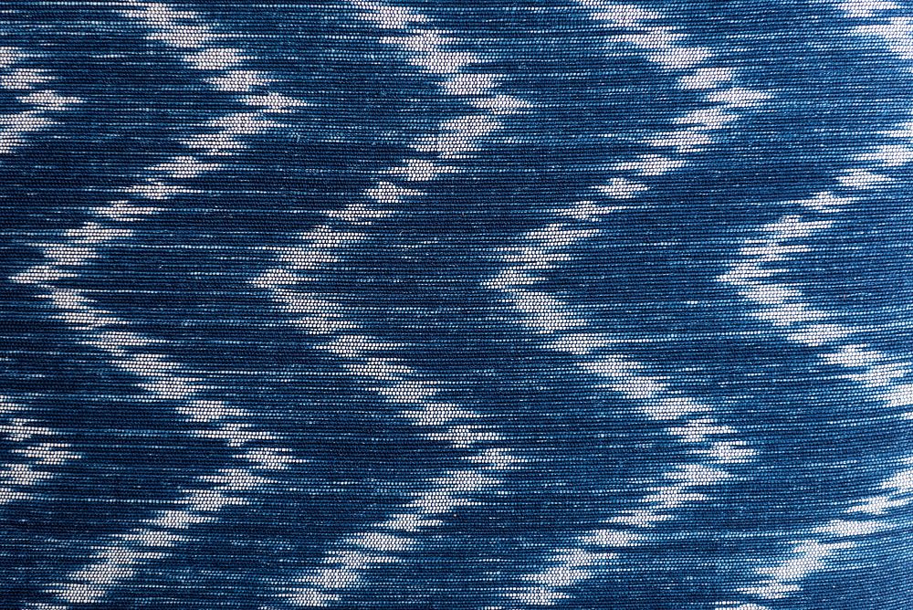 Blue and white textiles textured wallpaper
