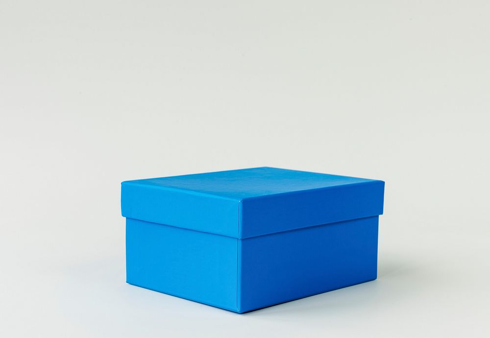 Blue box mockup