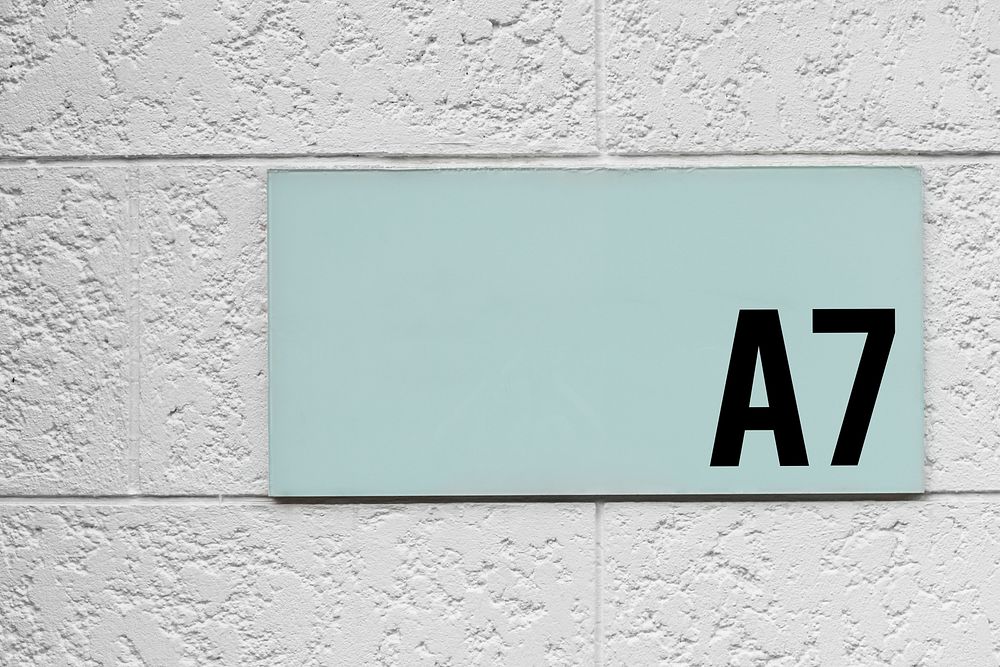 A7 house number sign