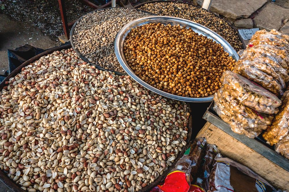 Groundnuts selling at Indian market