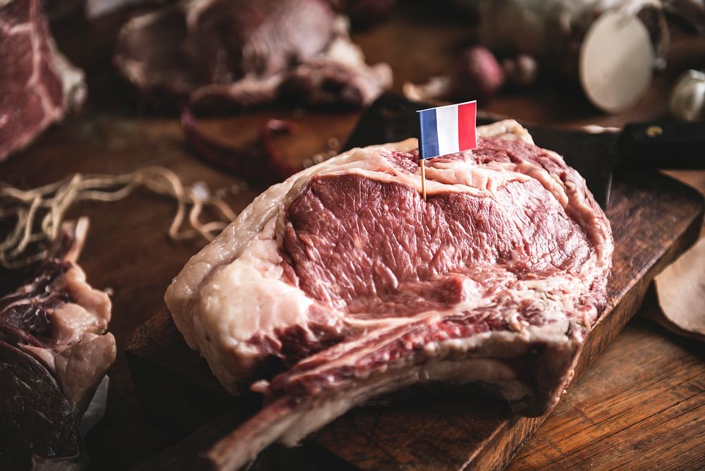 Fresh French beef food photography recipe idea