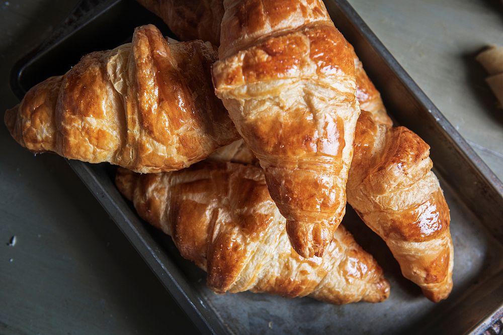 Homemade croissants food photography recipe