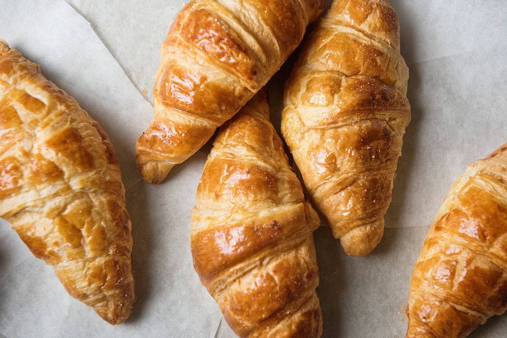 Homemade croissant food photography recipe idea