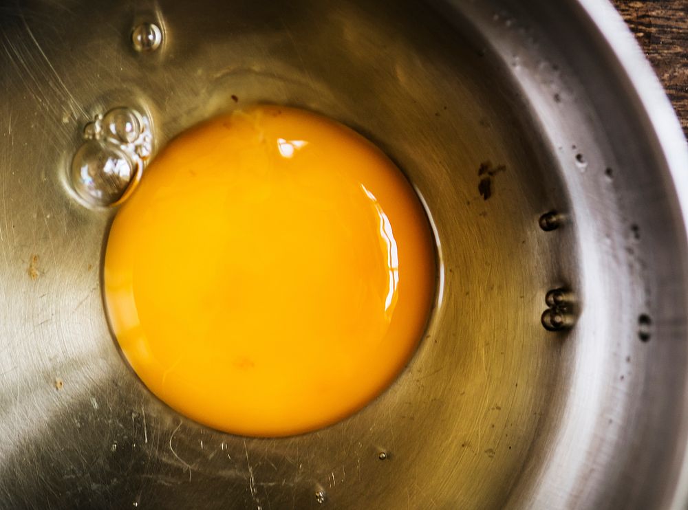 Closeup of an egg yolk