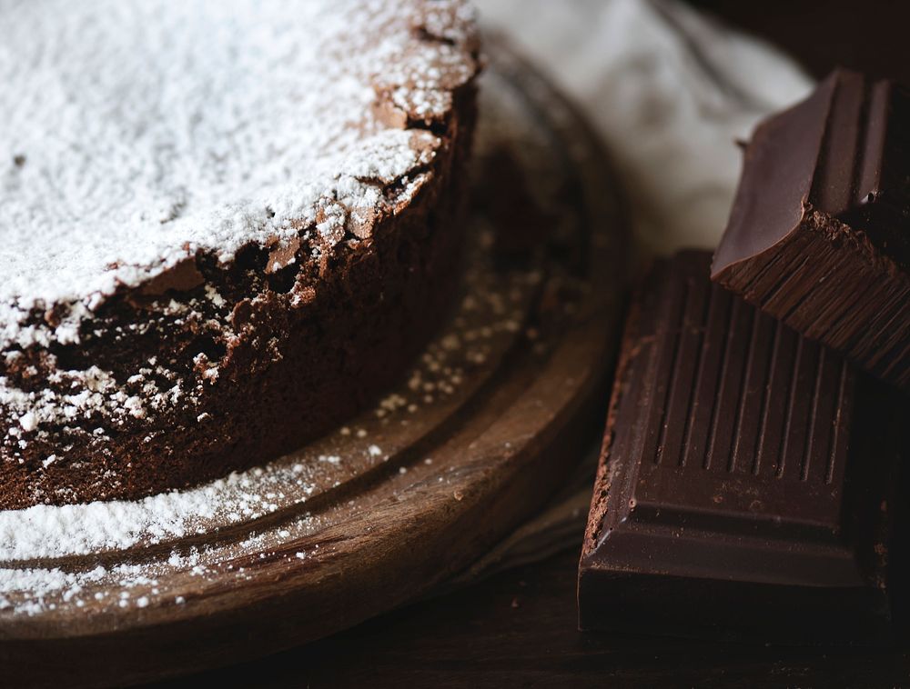 Chocolate fudge food cake photography recipe idea