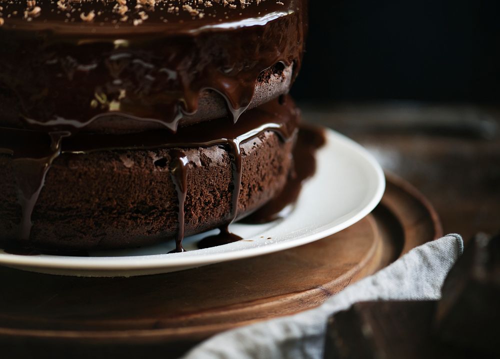 Chocolate cake food photography recipe idea