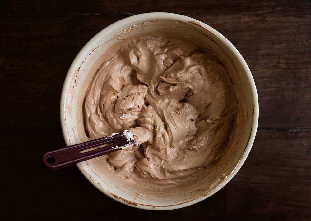 Chocolate frosting photography recipe idea