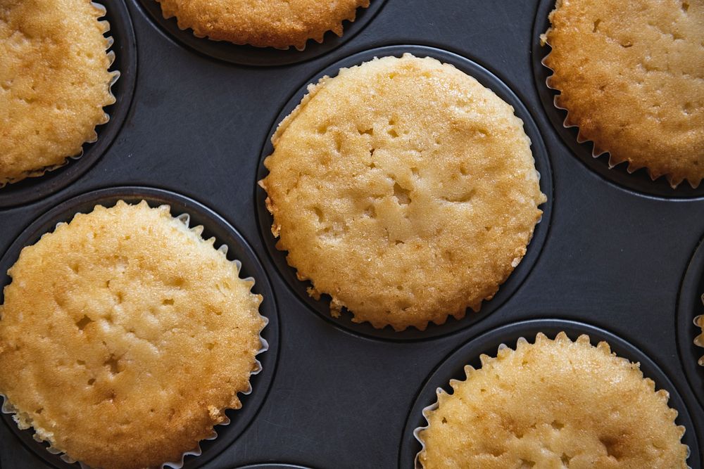 Baked cupcakes food photography recipe idea