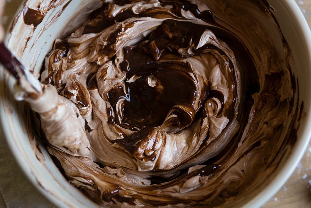 Chocolate frosting food photography recipe idea