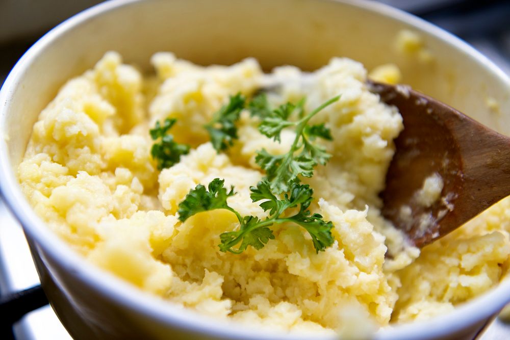 Mashed potato food photography recipe idea