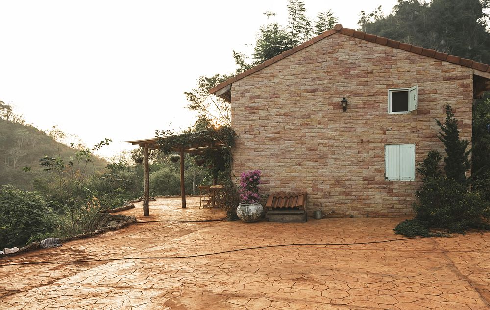 Brick house situated in Kanchanburi