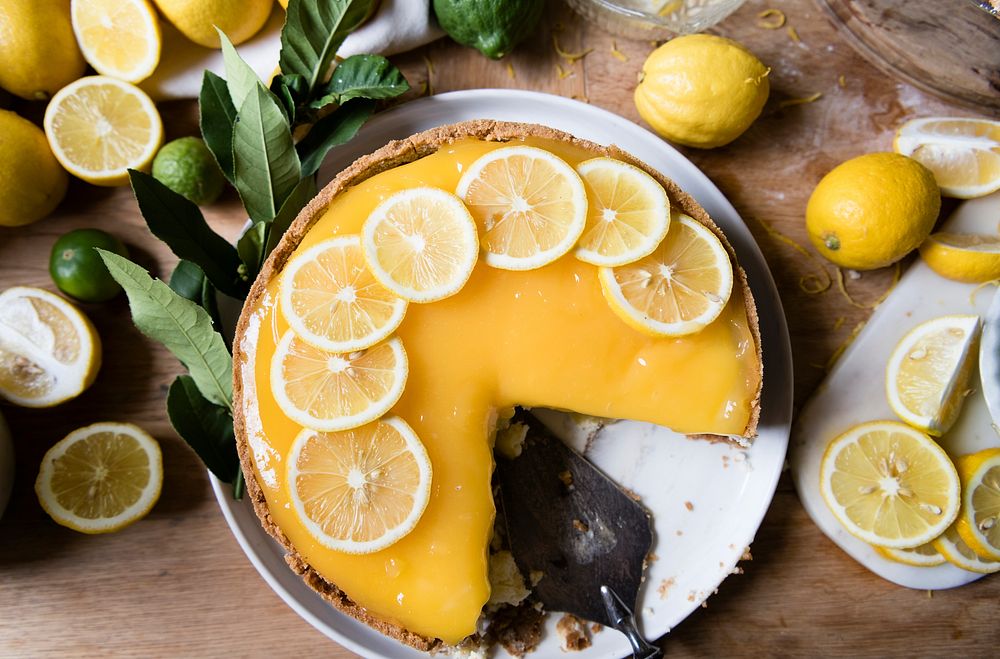 Lemon chessescake food photography recipe idea