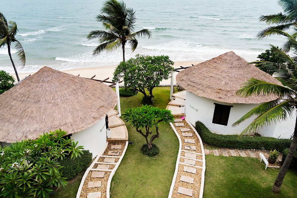 Bungalows at a luxury resort