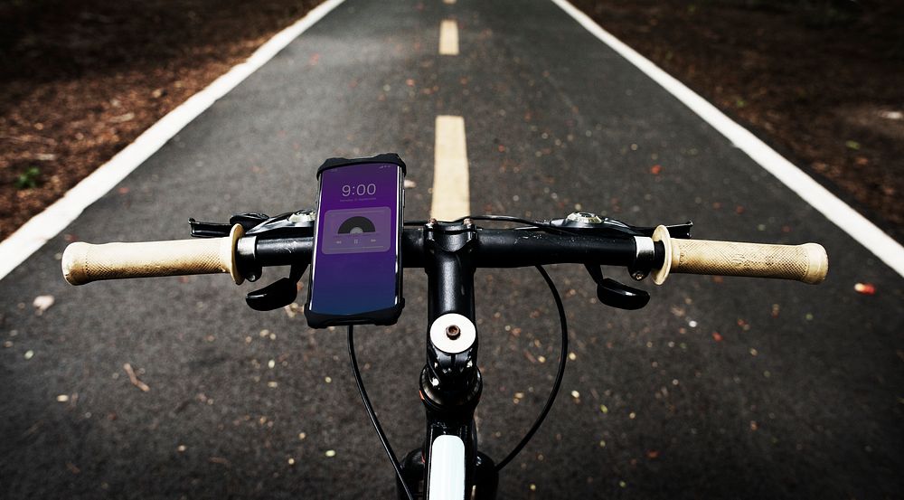 Music application device on a bike handle grips