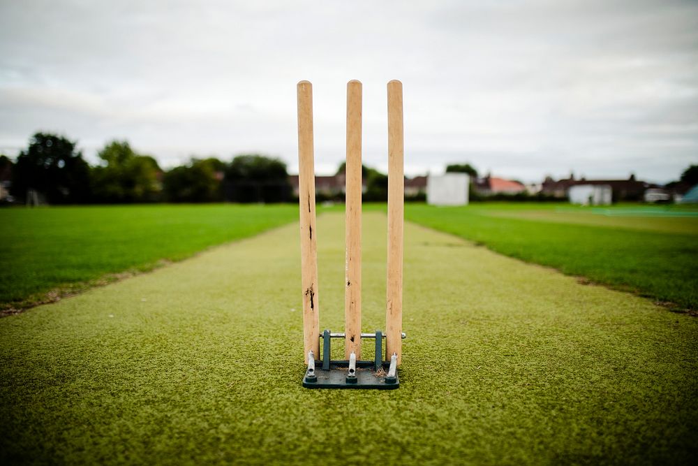 Wicket on a cricket field