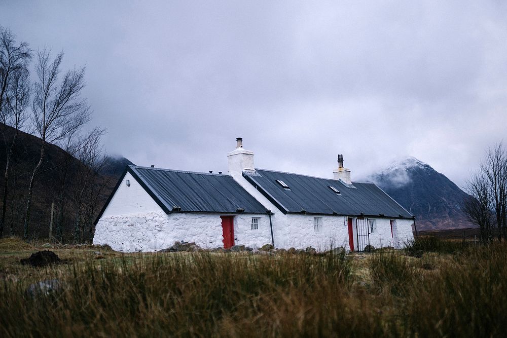 Black Rock Cottage at Glen Etive, Scotland