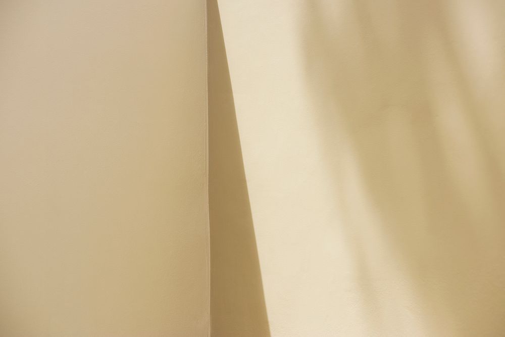 Blank cream wall with shadows