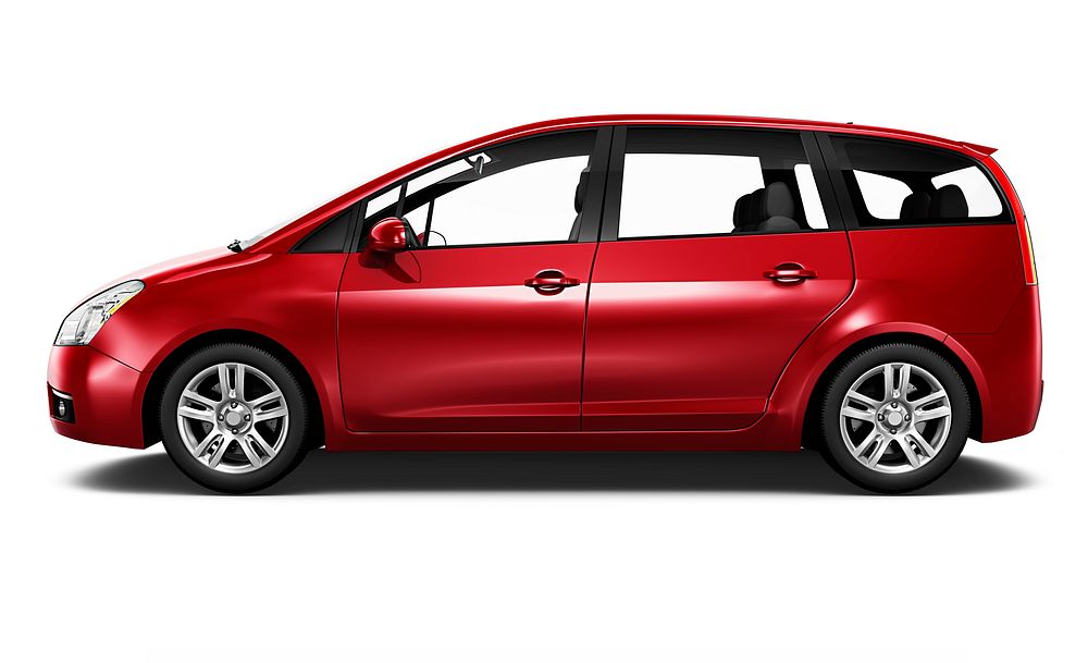 Three dimensional image of red car